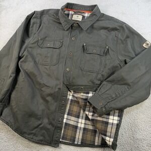Legendary Whitetails Shacket Mens 2XL Flannel Lined Snap Pocket Workwear Shirt